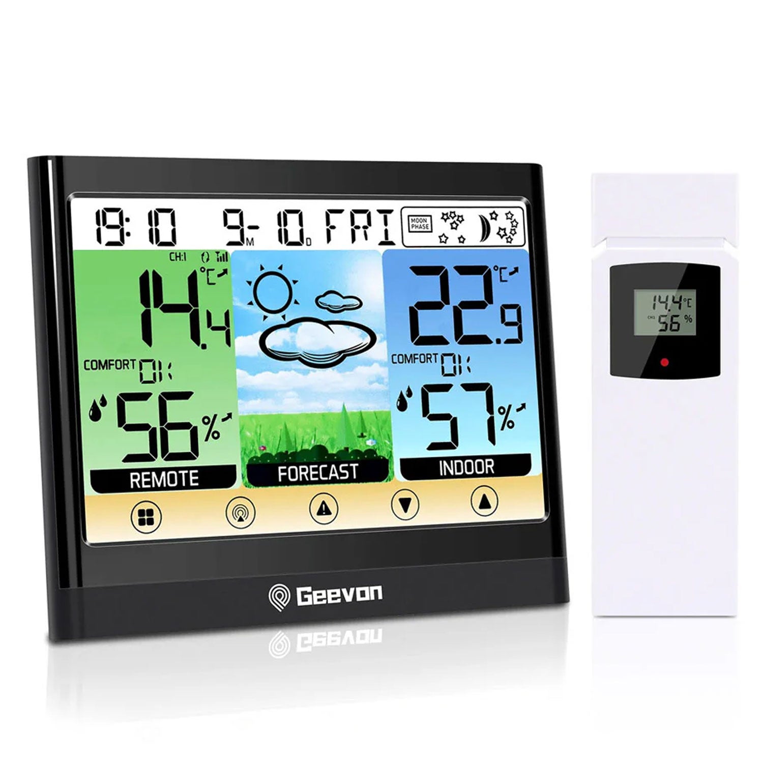 Geevon WS8667 Wireless Weather Station with Heat Index, Dew Point