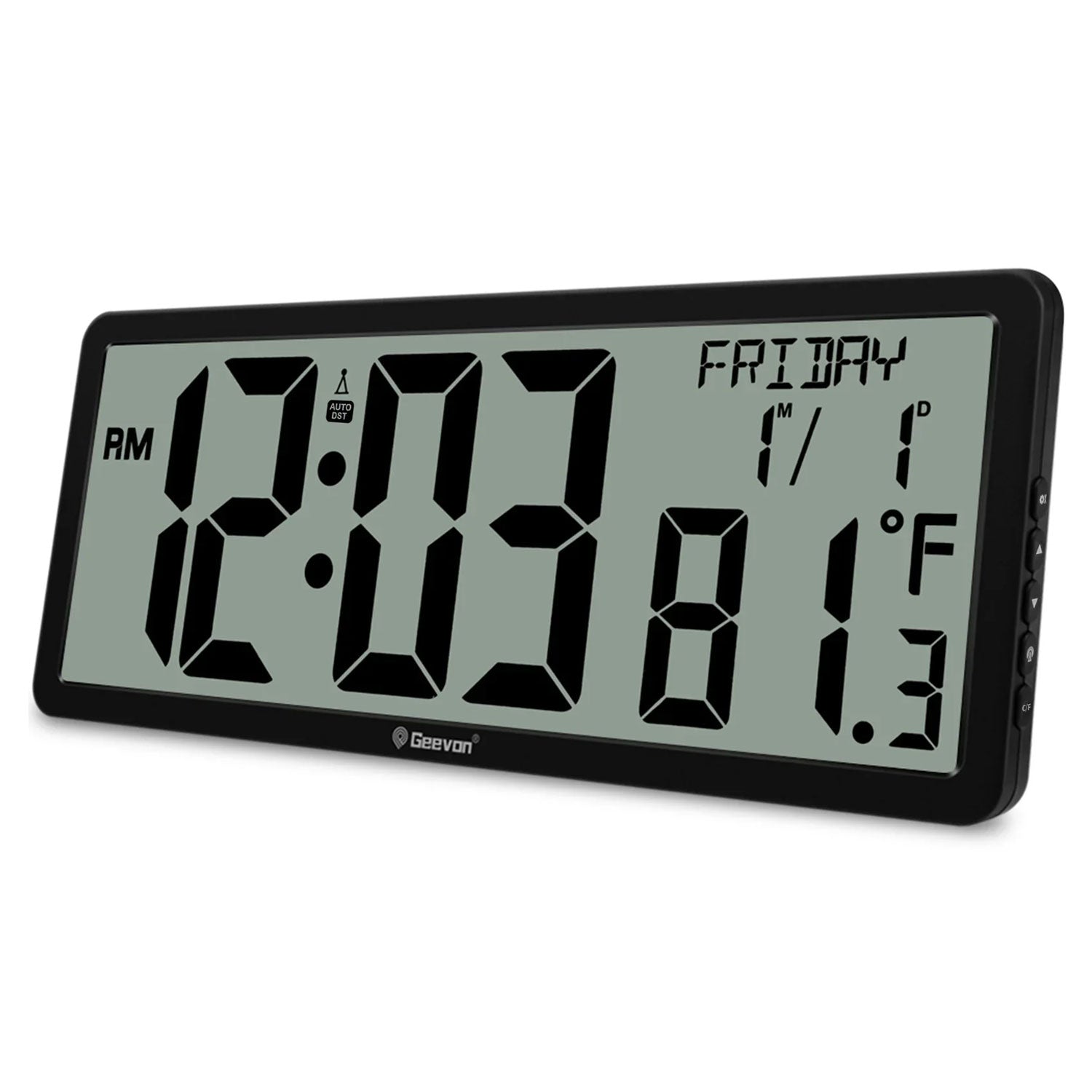 Geevon WS6126 Large Digital Wall Clock