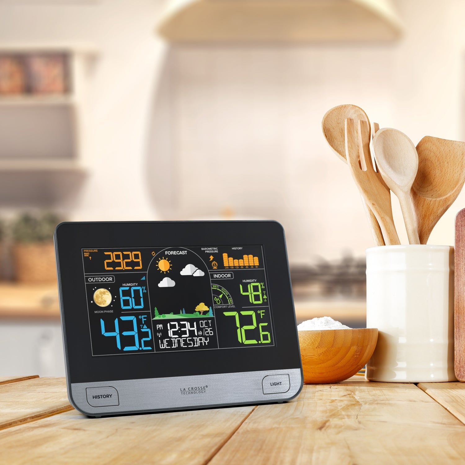 S74177 Wireless Moon Phase Colour Weather Station
