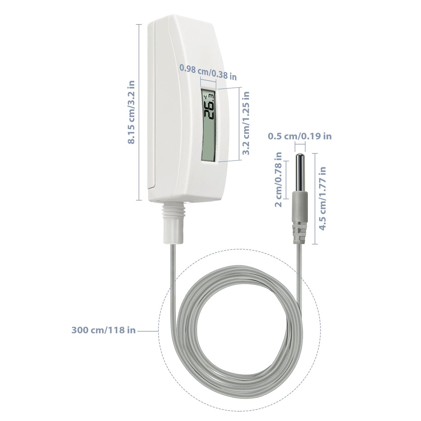 WN34L WH34L Temperature Sensor with 3m PVC Cable – TESA Electronics PTY Ltd