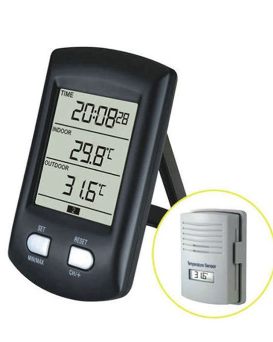 WS0200 Digital Clock Desktop Temperature Station takes up to 3 Sensors ...