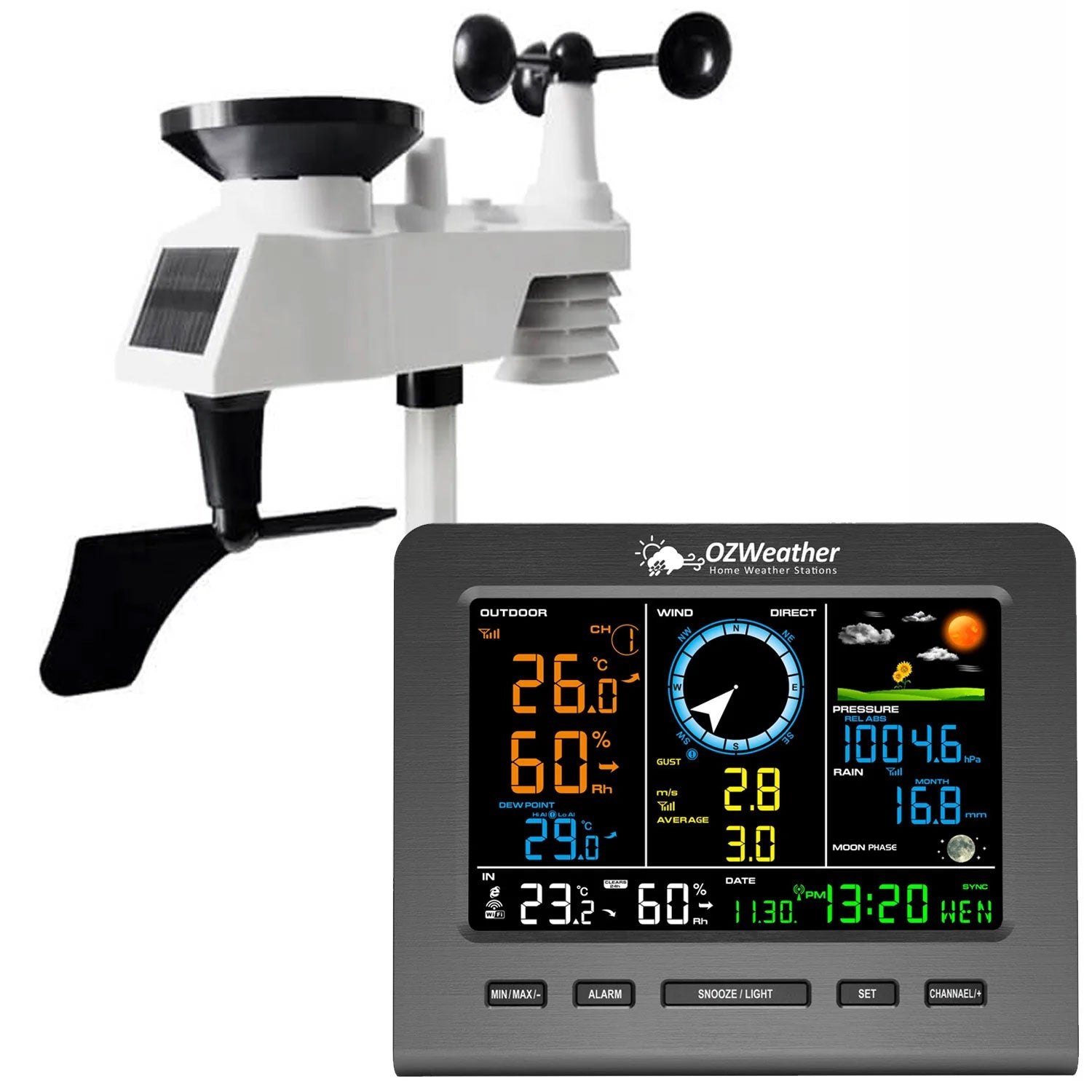WS2966WF 7-in-1 WIFI Colour Weather Station