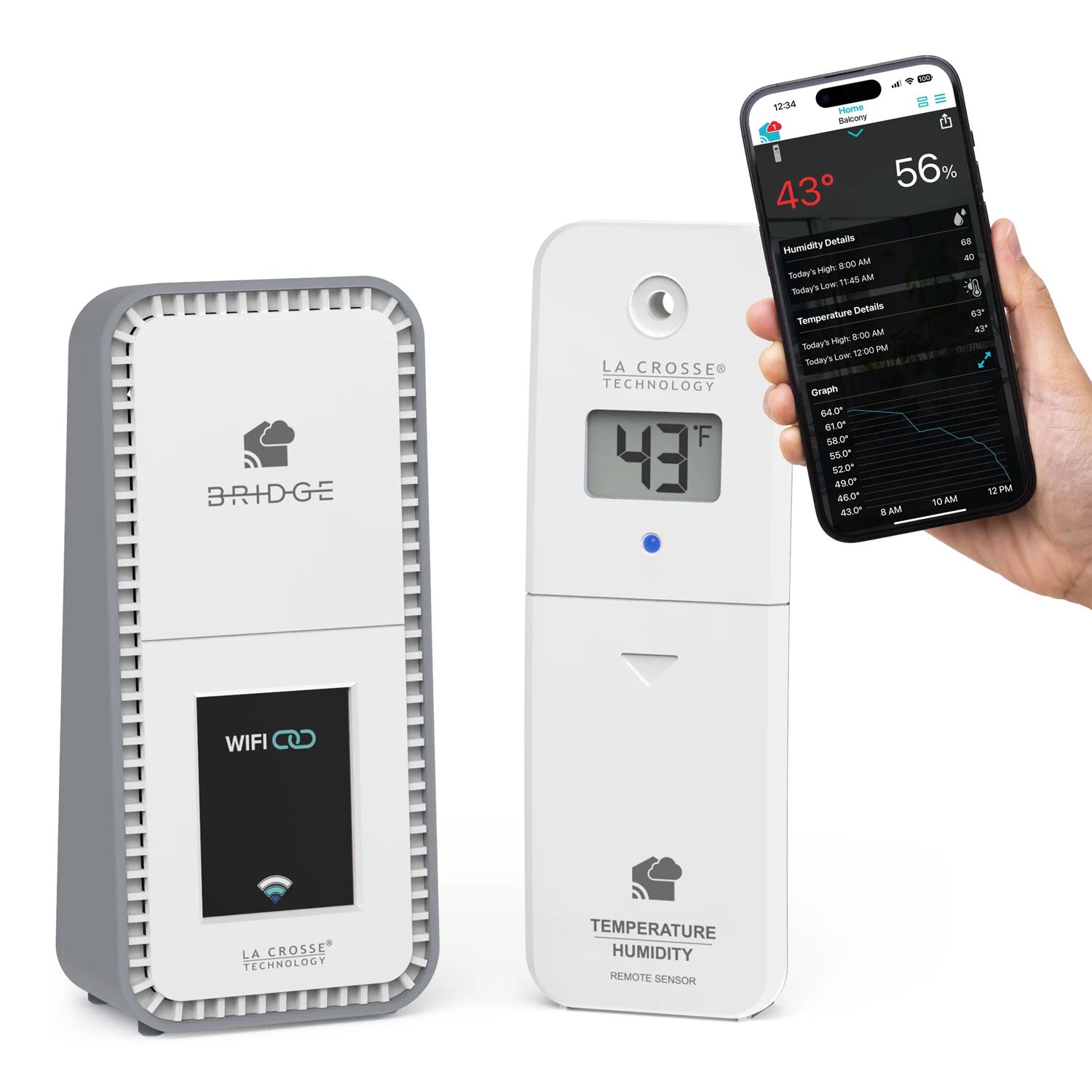X100 Bridge Wi-Fi Gateway with Temp Tracker Wi-Fi Alert System – TESA ...